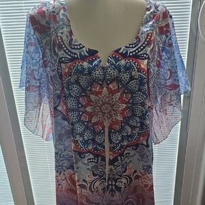 GG Collection Multicolor Bohemian Blouse